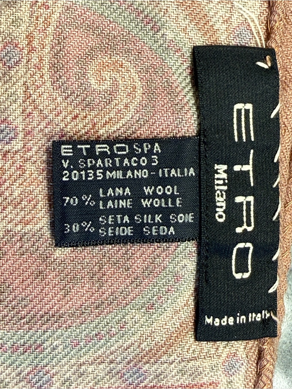 ETRO wool silk blend paisley scarf - Picture 6 of 6